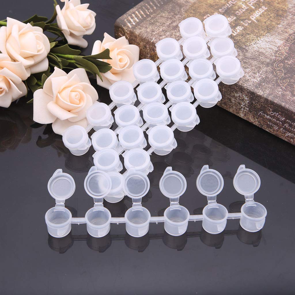5x6 Empty Paint Pot Cups - Plastic Paint Storage Containers for Artists, DIY Crafts & Art Education - Perfect for Acrylic, Watercolor & Oil Paints - Studio & Classroom Supplies