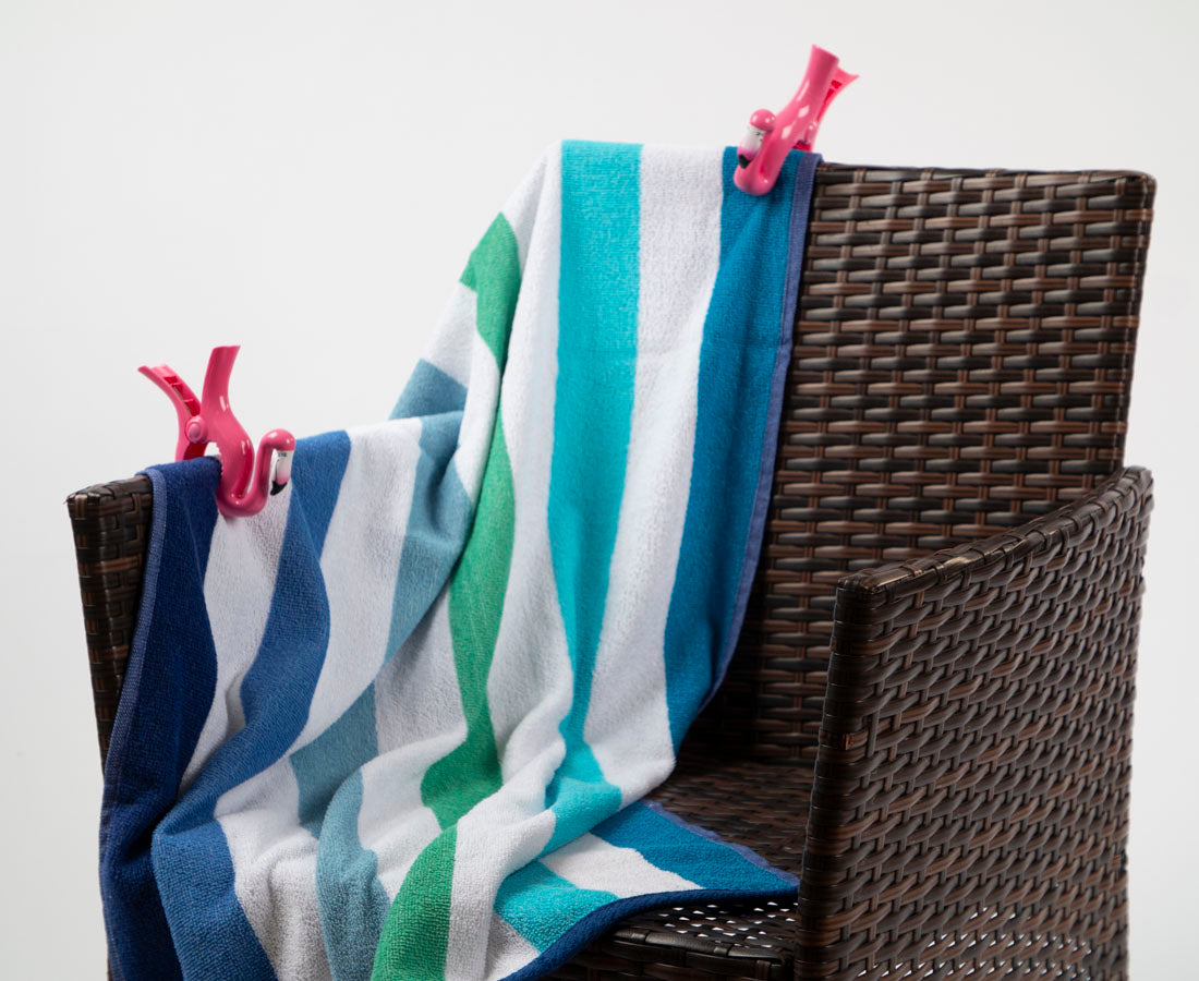 Flamingo Beach Towel Clips - Secure Your Towel at the Pool, Beach, or Backyard | Waterproof & Durable Sandproof Towel Holders for Vacation, Travel, and Outdoor Relaxation