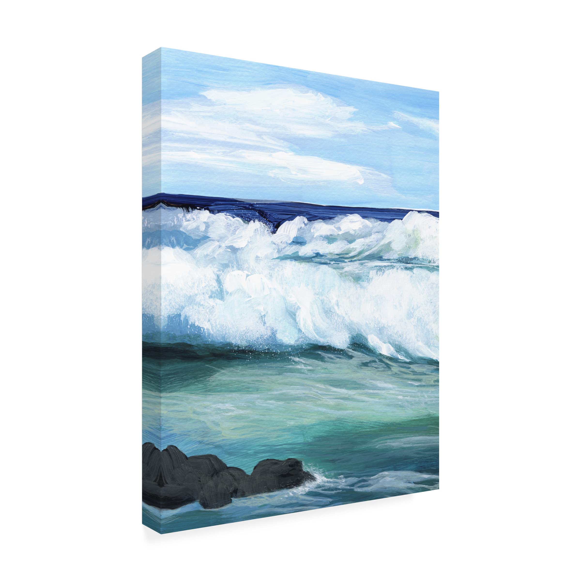Grace Popp 'Barrel Break I' Canvas Art Print - Modern Wall Decor for Living Room, Bedroom & Office - Trademark Fine Art Collection