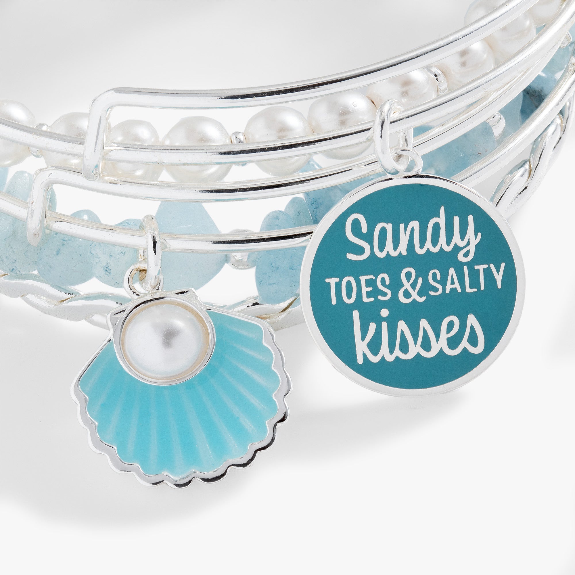 5-Piece Beach Bangle Set - Trendy Stackable Bracelets for Women - Perfect for Vacation, Summer Outfits & Boho Style Accessories