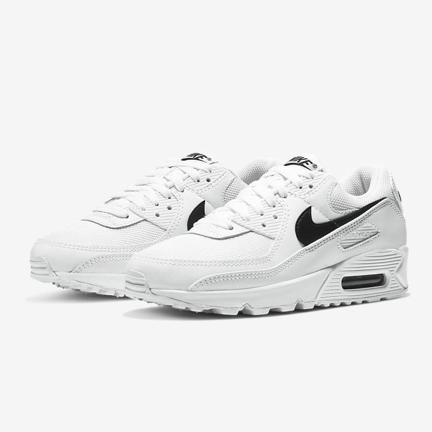 Nike Air Max 90 Running Shoes - White & Black Retro Sneakers for Men & Women | Comfortable Cushioned Athletic Shoes for Jogging, Gym Workouts & Casual Wear