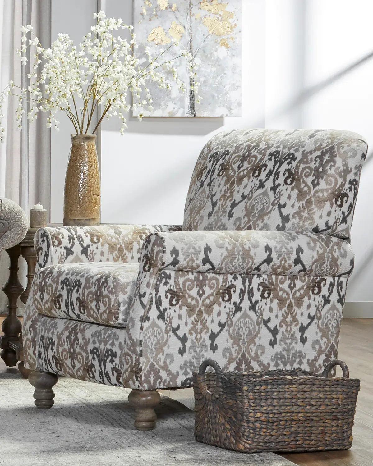 Premium Kimani Marble Chair Recliner 245RC - Modern Luxury Reclining Chair with Marble Accents for Living Room, Lounge & Office Comfort