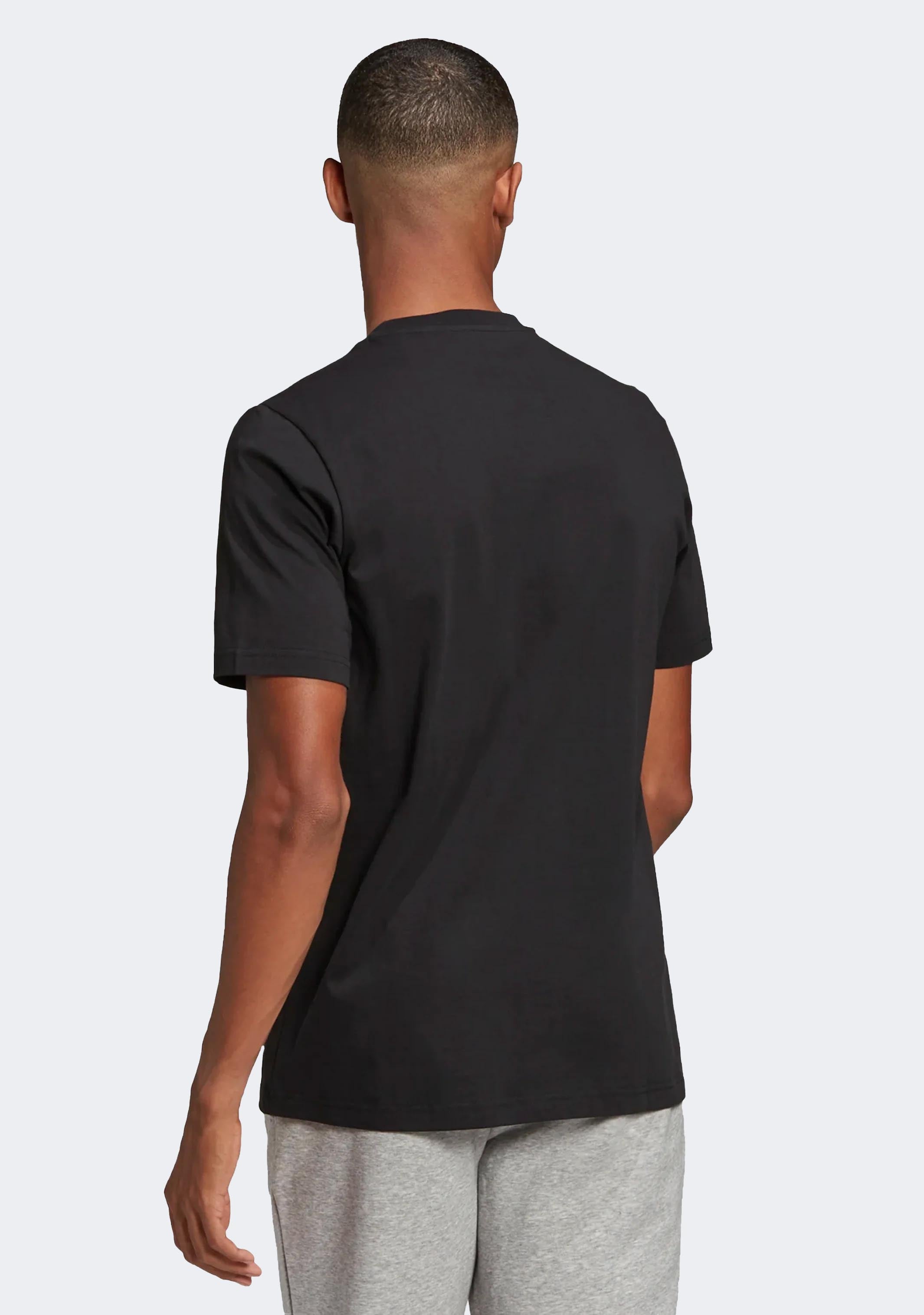 Adidas Men's Essentials Big Logo T-Shirt - Soft Cotton Jersey Tee for Casual Wear, Gym & Everyday Comfort - Black