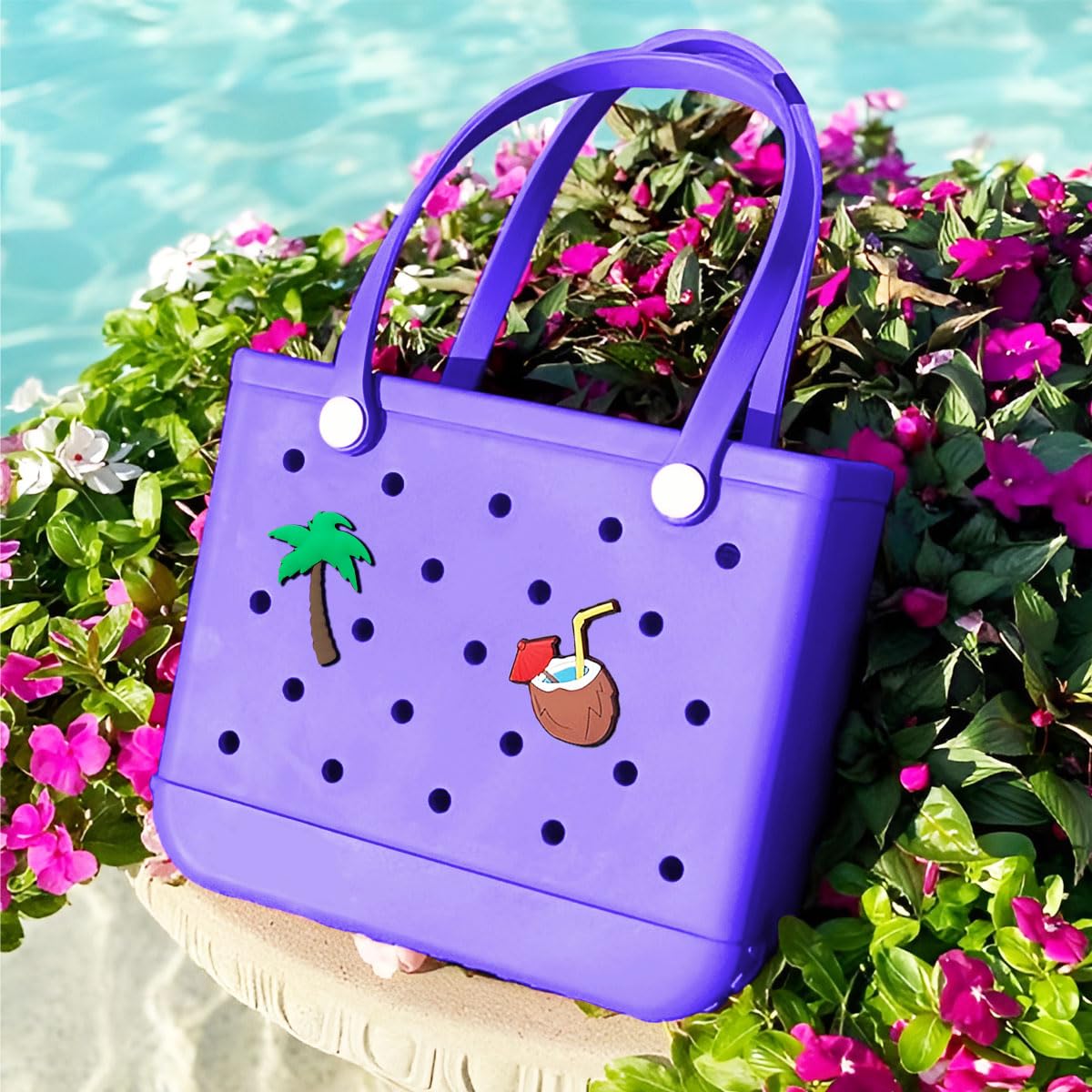 Waterproof & Sandproof Beach Tote Bag for Women - Lightweight, Washable Travel Handbag for Pool, Vacation & Outdoor Activities
