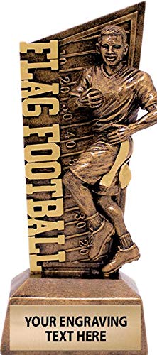 Custom 3D Resin Flag Football Trophy - 6.5