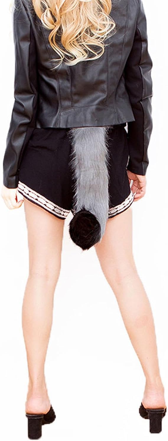 DRESHOW Cat Ears & Fox Tail Set - Faux Fur Cosplay Accessories for Women & Teens - Perfect for Halloween, Anime Conventions, and Themed Parties