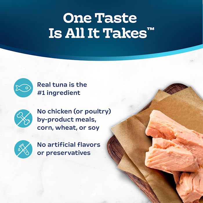 Blue Buffalo Tastefuls Wet Cat Food with Tuna - Grain Free, High Protein, Natural Ingredients - 3 oz. Cans (Pack of 12) - Perfect for Adult Cats & Kittens, Mealtime or Treats