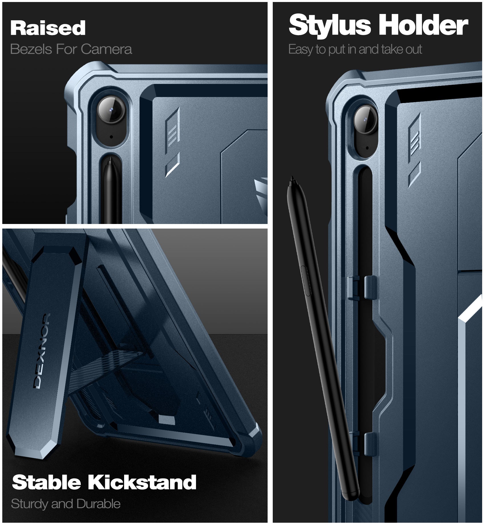 Durable Shockproof Samsung Galaxy Tab S9 FE Tablet Case with Built-in Screen Protector, Kickstand & S Pen Holder - Perfect for Travel, Work & Outdoor Use