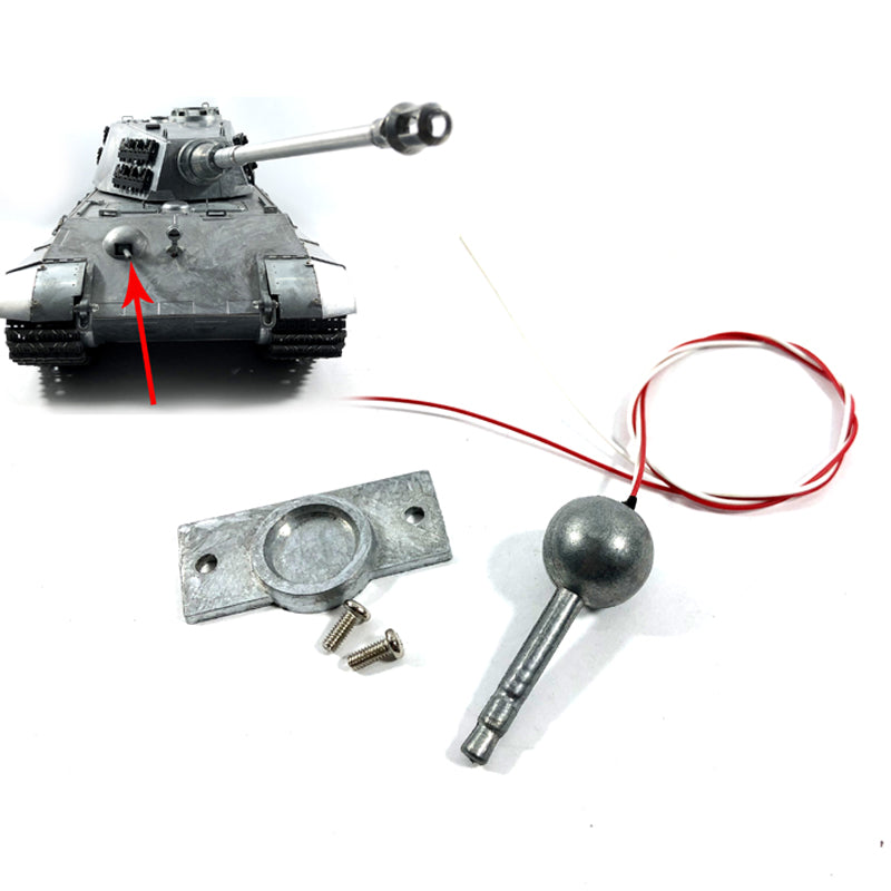 1/16 Scale German King Tiger RTR RC Tank Metal Driver's Vision Port Tool Set with LED Light & Sprocket Hubs - Perfect for Military Model Enthusiasts and Collectors