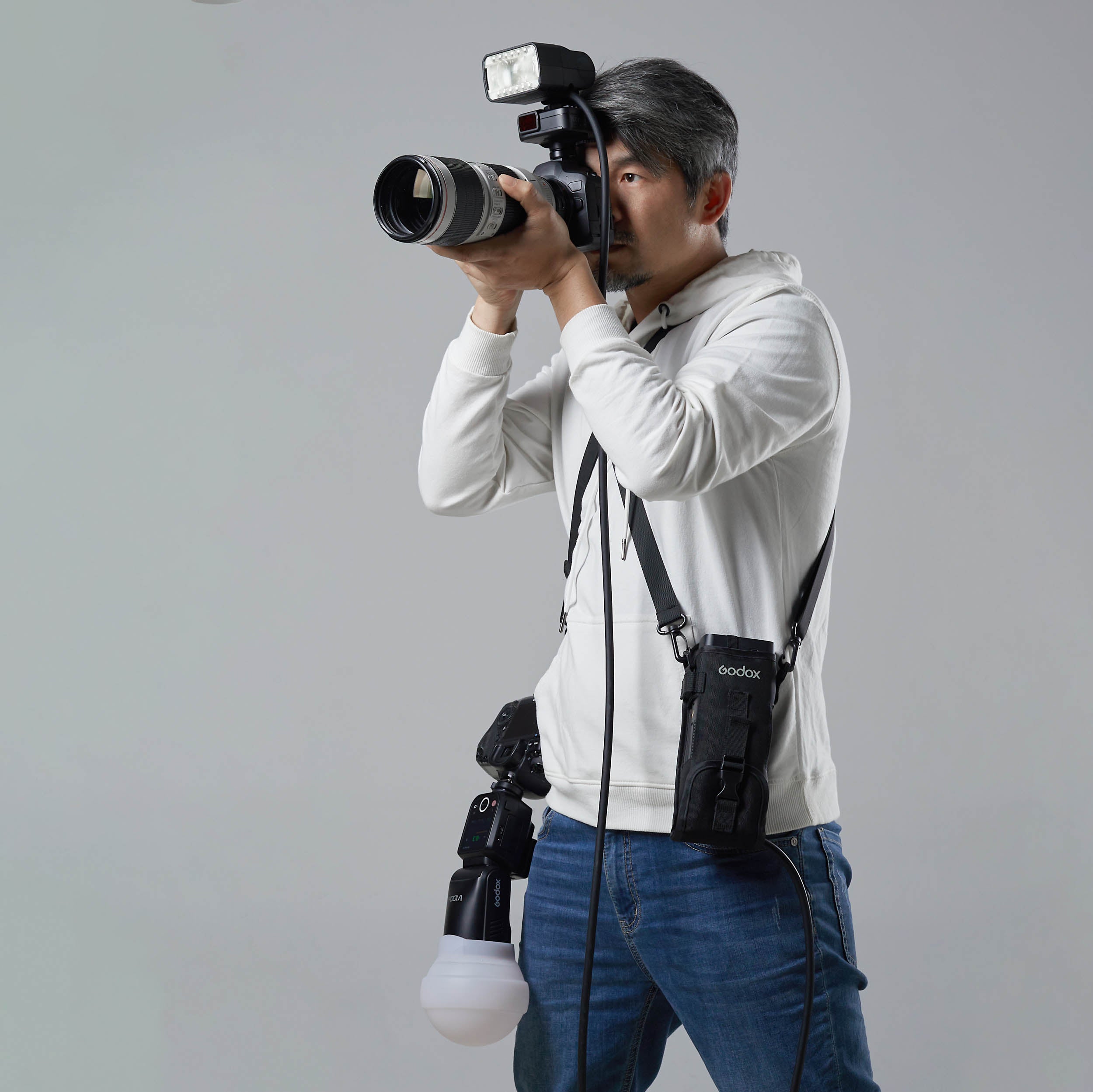 Godox AD200ProII EC200II Extension Head - Flash Accessory for Studio & Outdoor Photography - Perfect for Portraits, Events, and Professional Lighting Setups