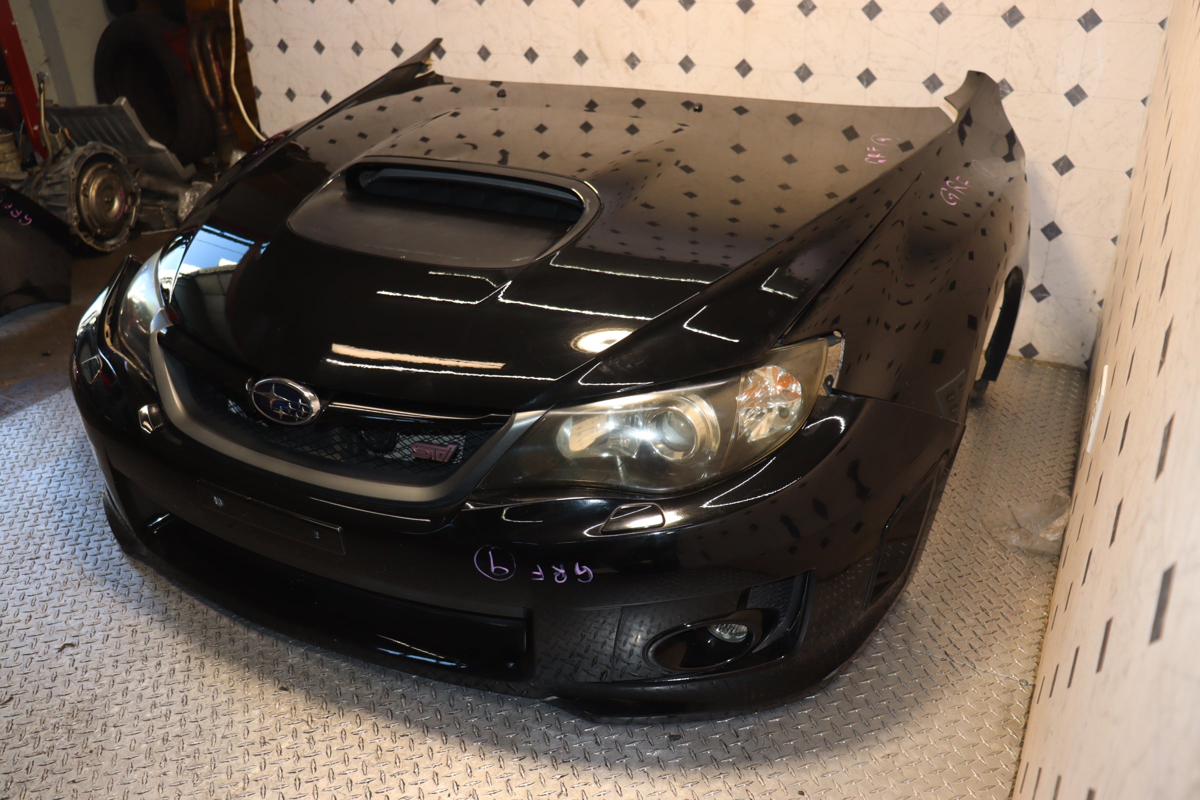 JDM Subaru WRX STI 2008-2014 V10 Front End Conversion Nose Cut Kit - Complete Set for Performance Upgrade & Body Modification | Perfect for Car Enthusiasts & Racing Events
