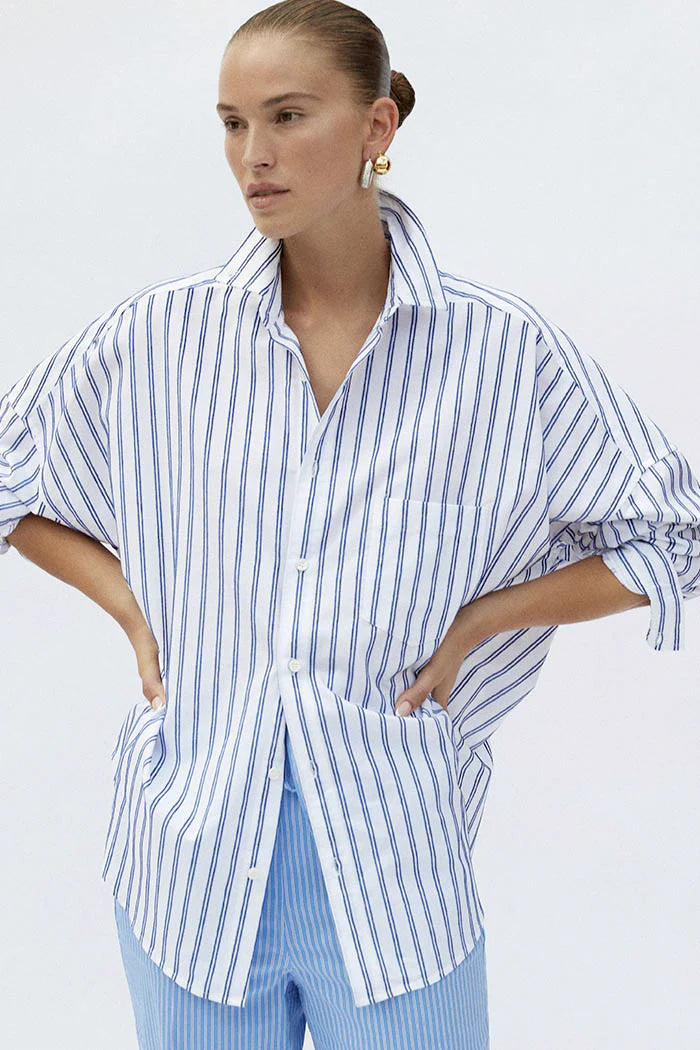 Premium Ashley Shirt for Men - Soft Blue Cotton Button Down Shirt - Perfect for Office, Business Casual & Formal Occasions