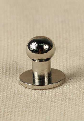 5x M3 Brass/Nickel Button Rivets 9.8x6.8mm - for Leather Craft, DIY Projects & Jewelry Making