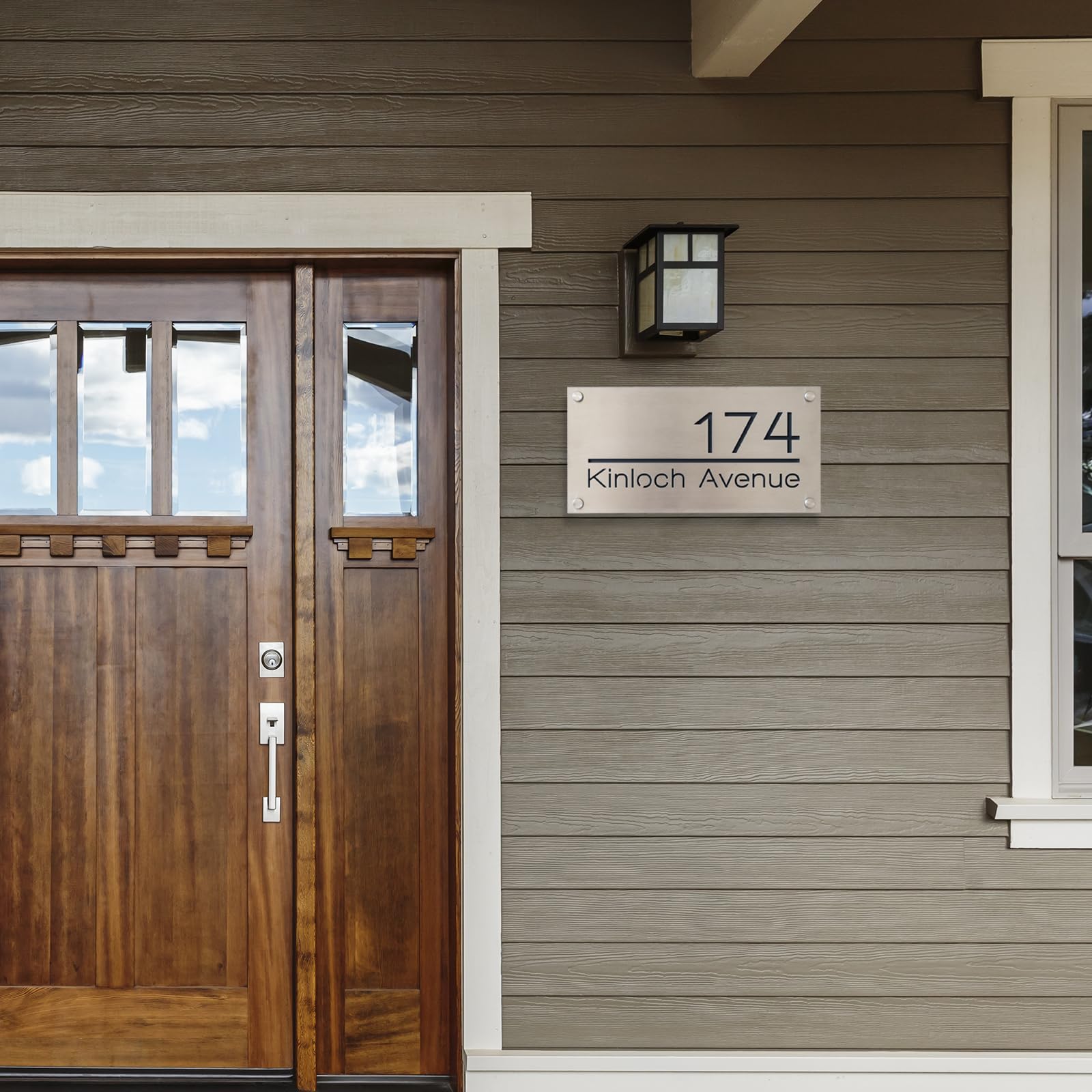 Custom 304 Stainless Steel Modern House Numbers - Durable Outdoor Address Plaque Sign for Home & Business (Perfect for Front Door, Mailbox, Fence & Garden Decor)