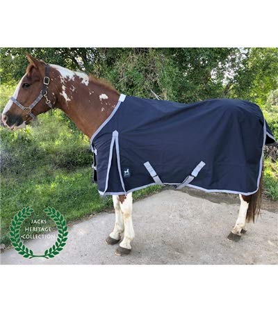 Jacks 4290-RE-84 84 Inch Atlas Turnout Sheet - 600 Denier Heavy Duty Waterproof Horse Blanket, Red - Perfect for Cold Weather Riding, Stable Blanket & Outdoor Horse Protection