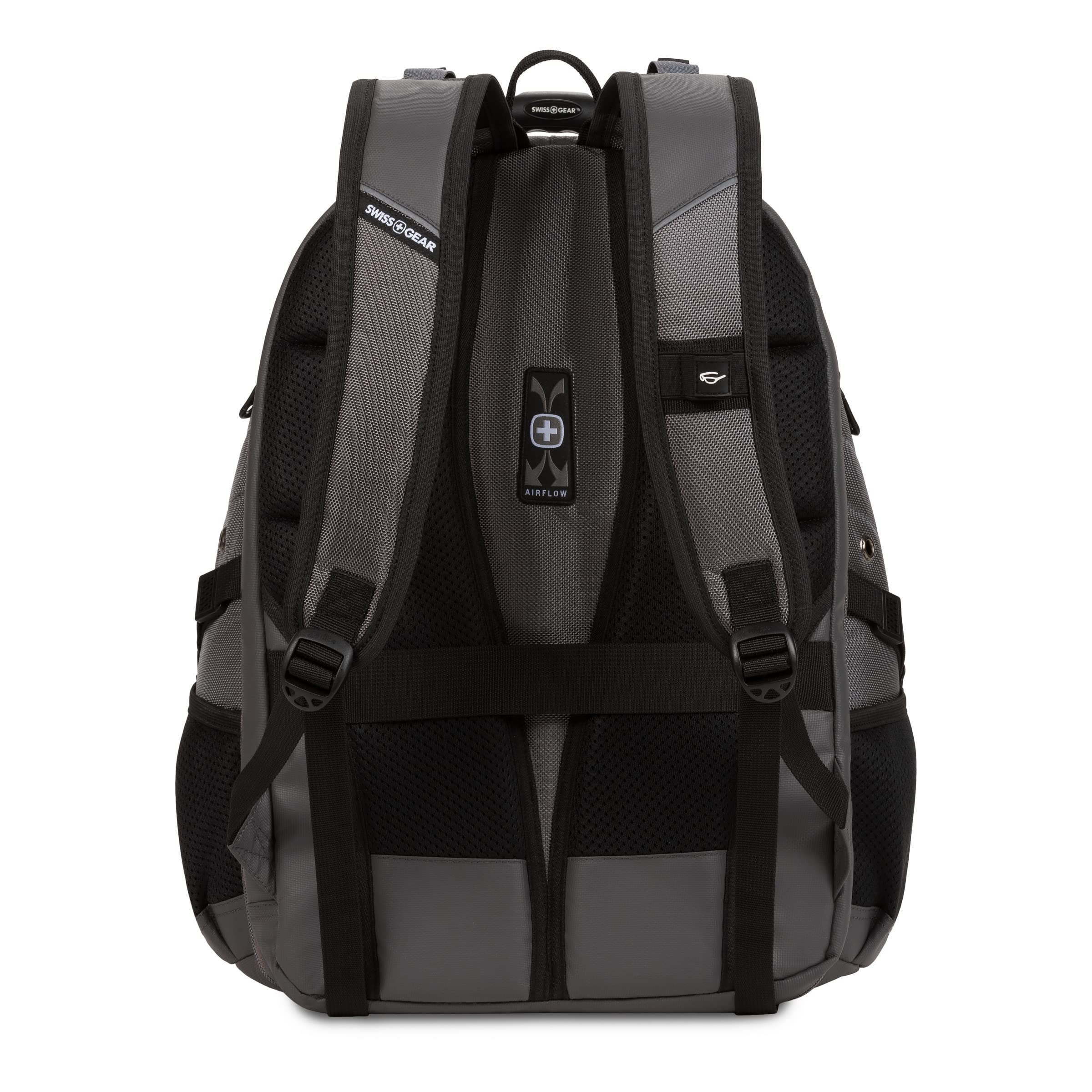 SwissGear 1900 Scansmart TSA Approved 17 Inch Laptop Backpack - Sting Grey Ballistic Nylon - Fits Up to 19 Inch Laptops | Perfect for Business Travel, Airport Security & Daily Commute