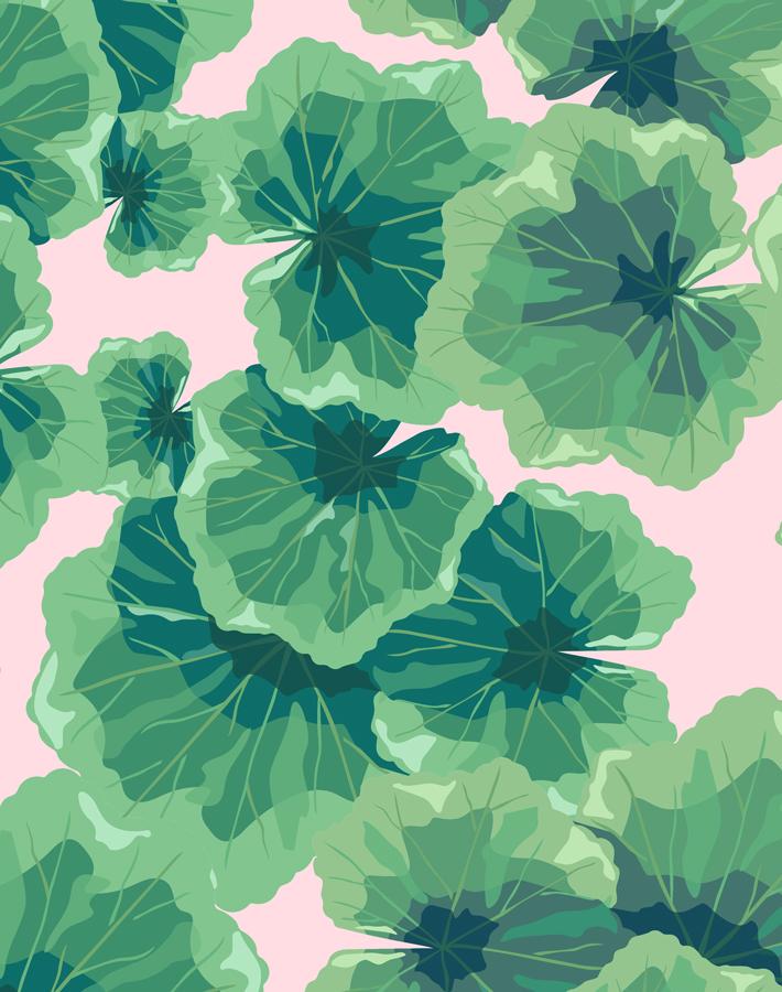 Nathan Turner Geranium Leaves Wallpaper in Ballet Slipper - Perfect for Nursery, Bedroom & Home Decor