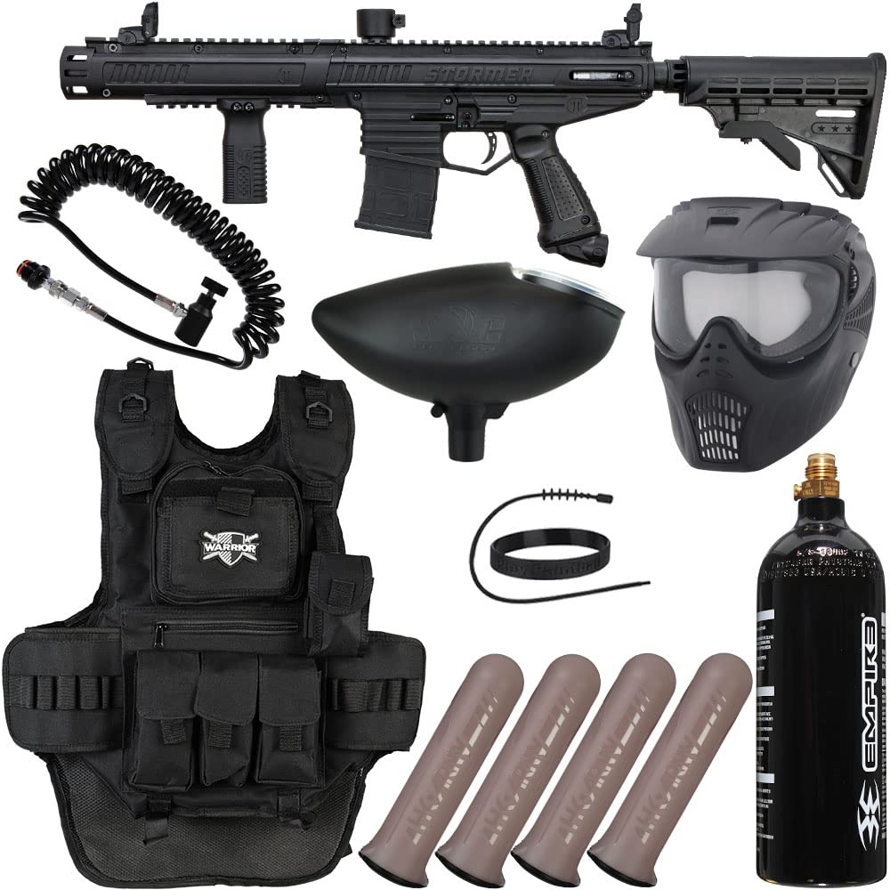 Tippmann Stormer Elite Dual Fed Paintball Gun Kit - Heavy Gunner Package for Outdoor Sports & Tactical Games | Perfect for Woodsball, Scenario Play & Team Competitions