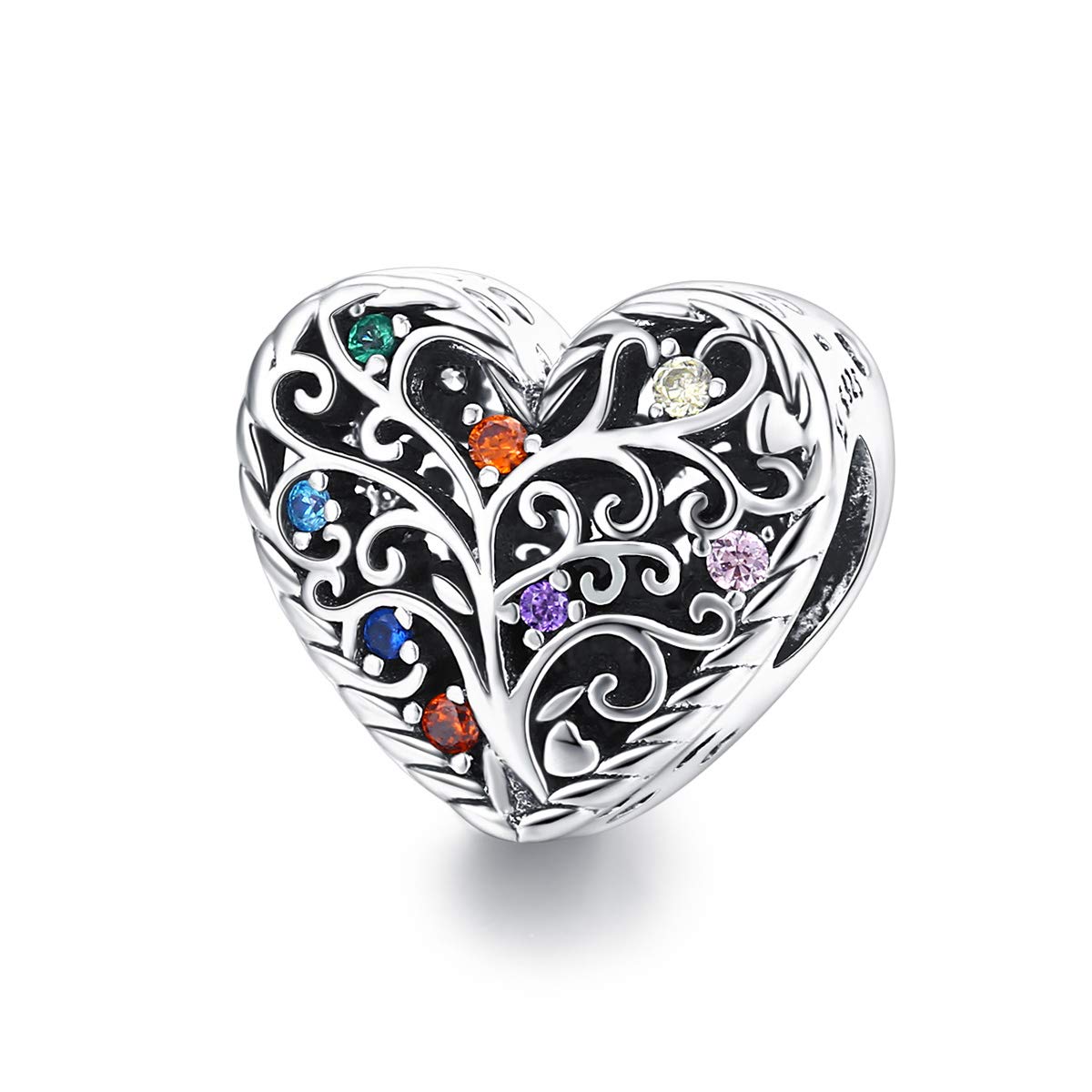925 Sterling Silver Family Tree of Life Charm Bead - Love Tree Pendant for Pandora Bracelets, Christmas Gift & Jewelry Making (G 1608) | Perfect for Anniversary, Mother's Day & Personalized Gifts