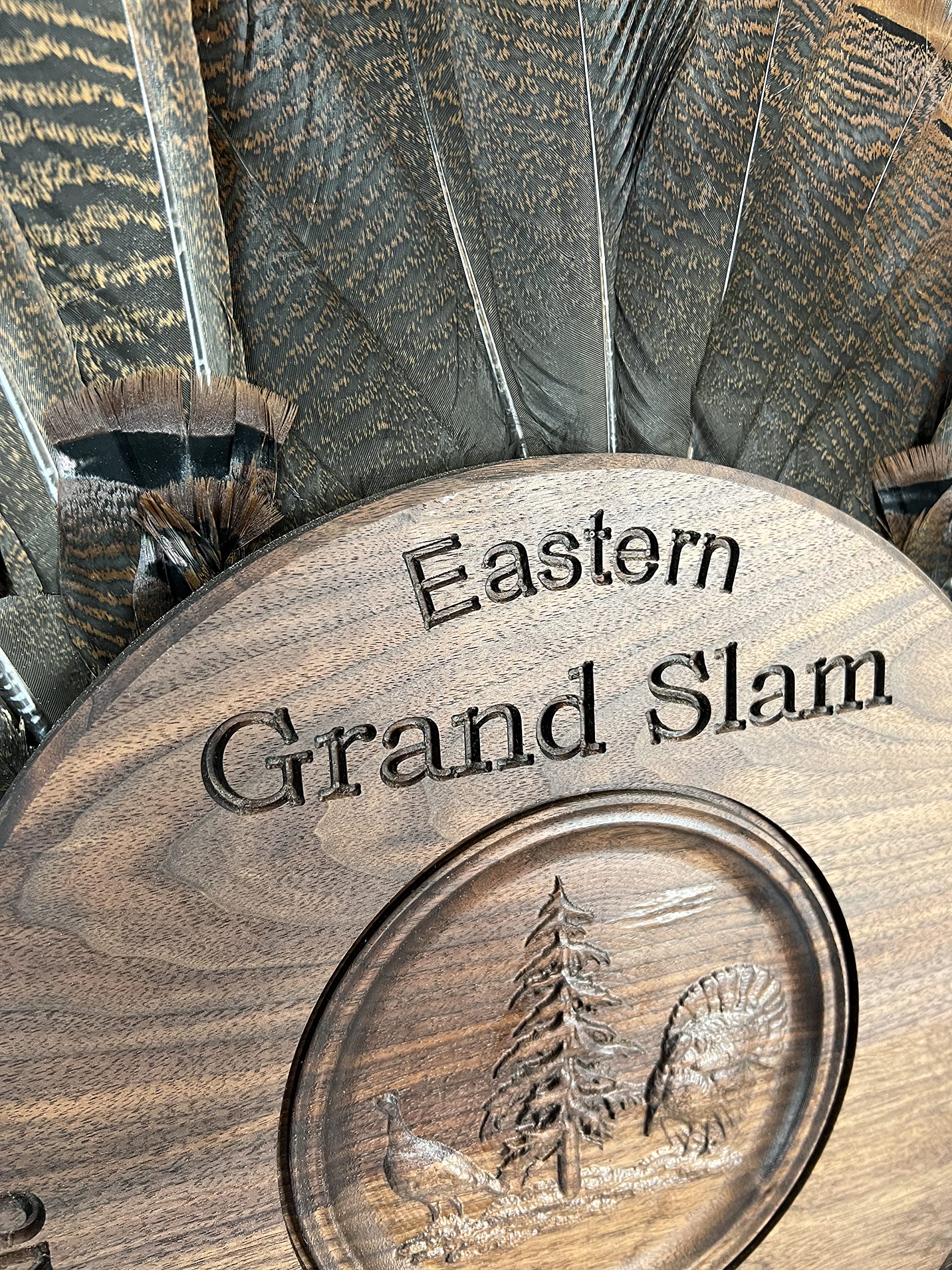 Custom Grand Slam Turkey Tail Display for All 4 Fans - Perfect for Sports Memorabilia Collections, Man Cave Decor, and Baseball Fan Gifts
