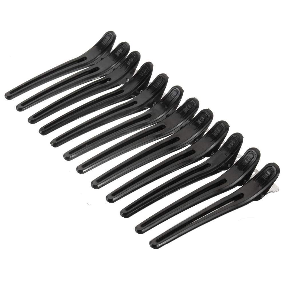INDVIK Section Clips for Hair Cutting & Styling - Professional Salon Hair Clips (Black, Pack of 1) - Perfect for Hairdressers, Barbers & Home Hair Care