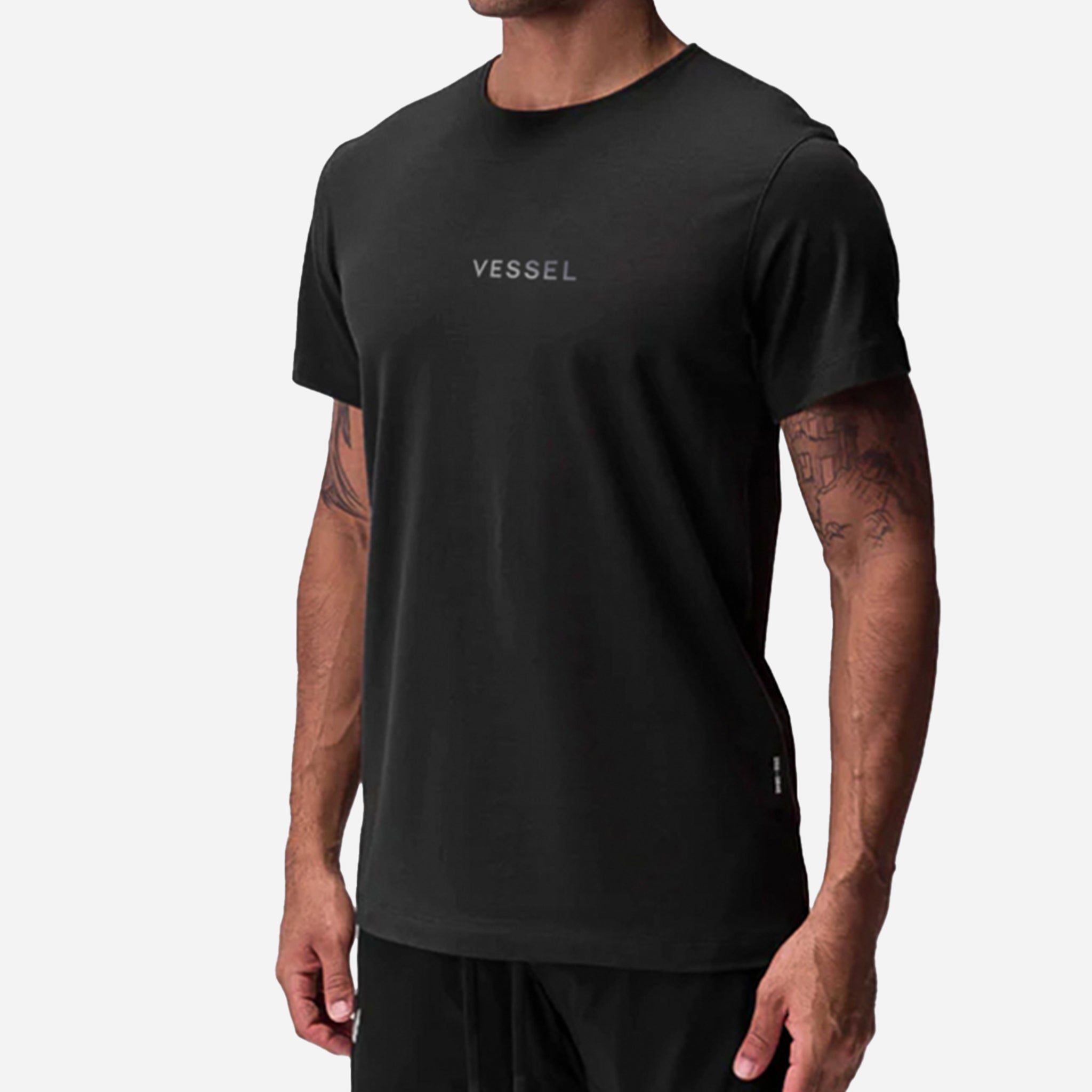 VESSEL x ASRV CottonPlus Standard Mesh Back Tee - Breathable Performance Shirt for Running, Gym & Outdoor Activities