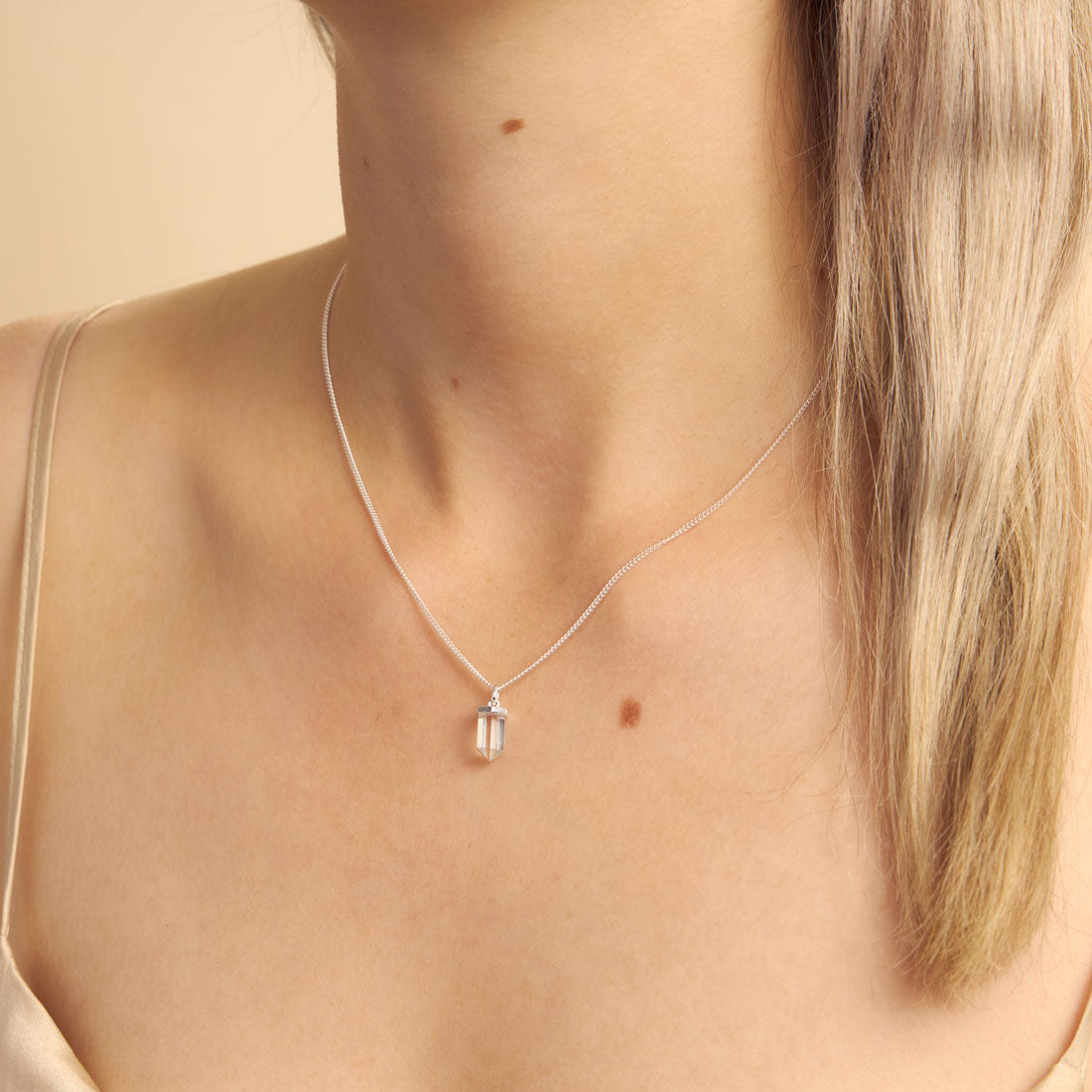 Dainty Drop Crystal Charm Necklace - Elegant & Sparkling Jewelry for Women | Perfect for Weddings, Parties & Everyday Wear
