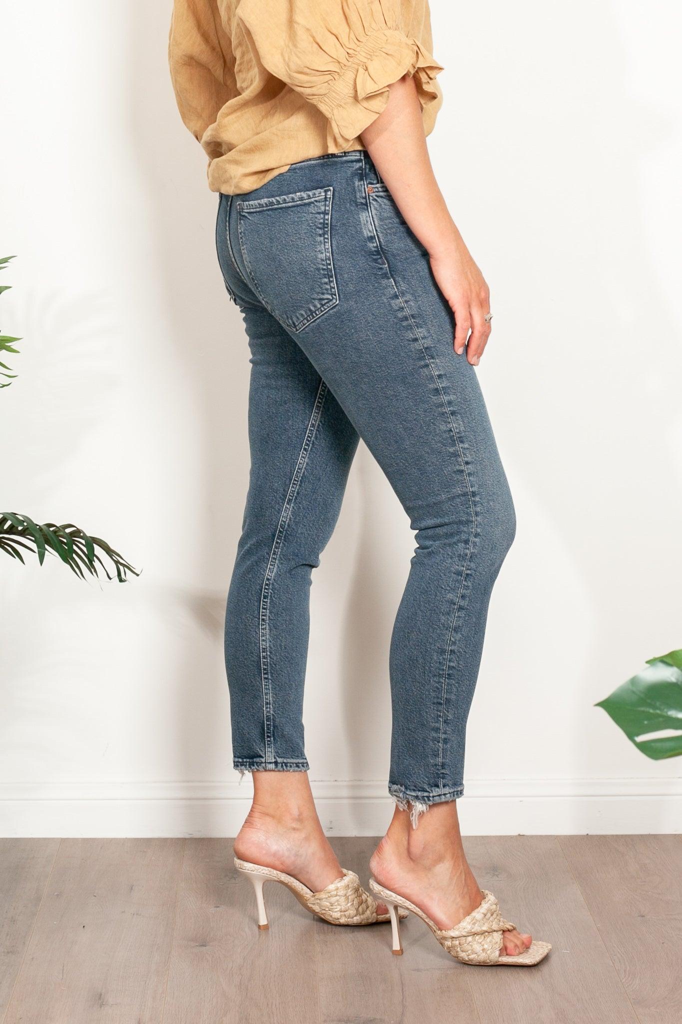 AGOLDE Nico High Rise Jeans in Drift Wash - Women's Premium Denim Pants for Casual Wear & Everyday Outfits