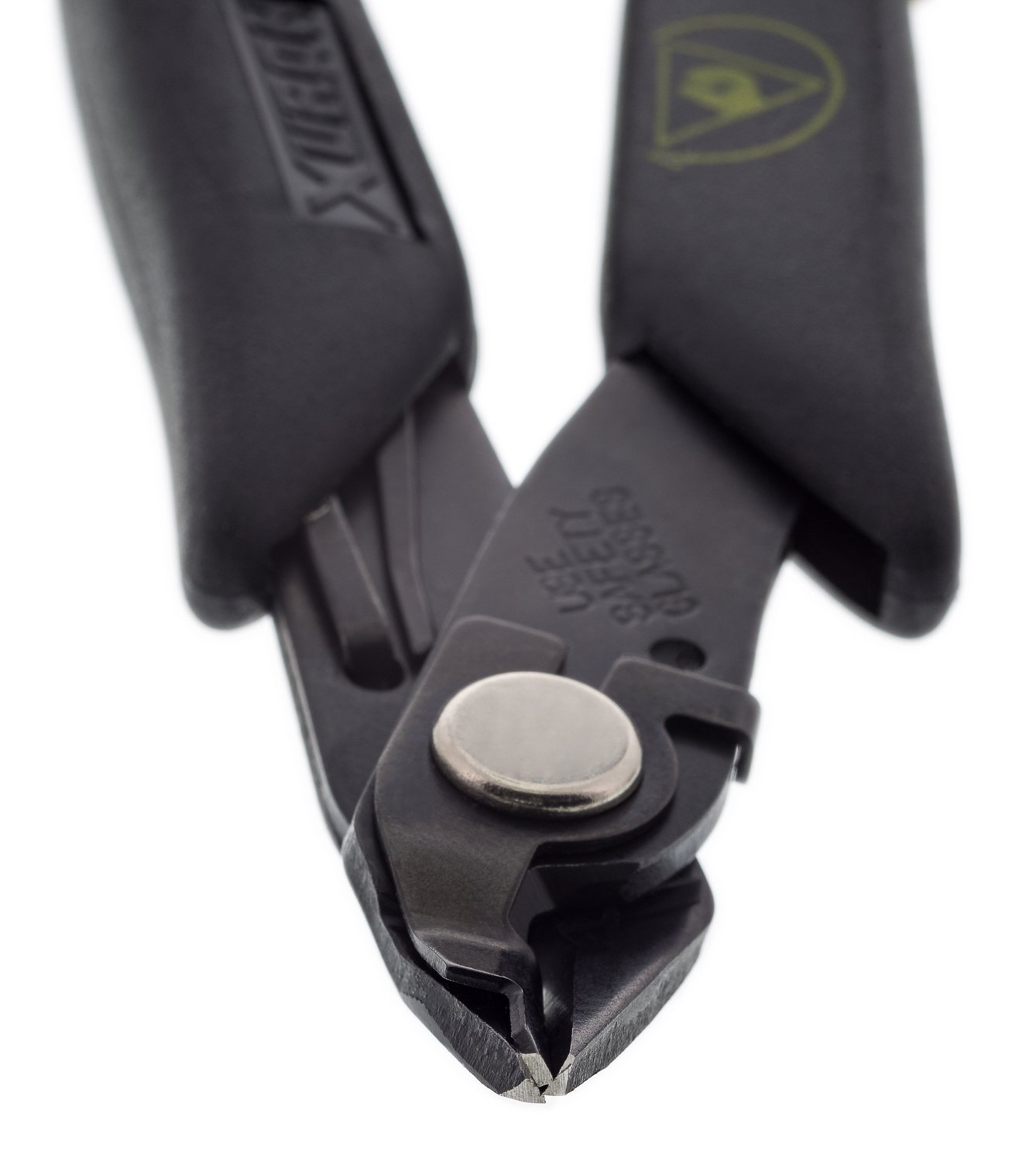 Xuron 8500LASF Bio-Shear Flush Cutter Left Handed - ESD Safe Grips with Lead Retainer for Electronics, Jewelry Making, and Model Building