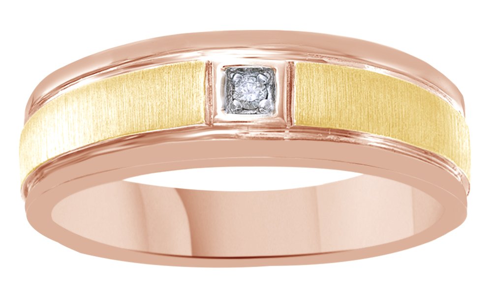 14k Gold Over Sterling Silver AFFY White Natural Diamond Engagement & Wedding Band Ring – Perfect for Proposals, Anniversaries & Bridal Jewelry