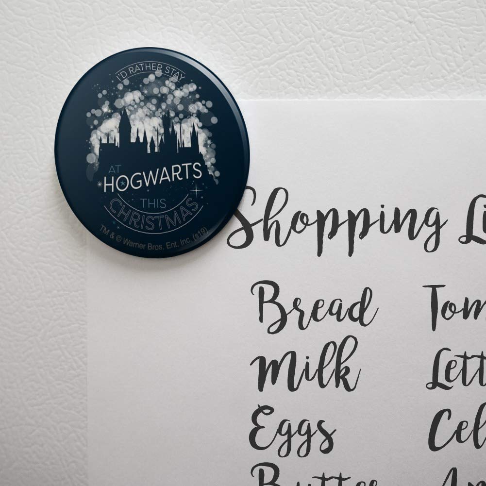 Harry Potter Hogwarts Christmas Kitchen Fridge Magnet Set - Decorative Refrigerator Magnets for Home, Office & Gifts - Perfect for Holiday Decor, Party Favors & HP Fan Collectibles