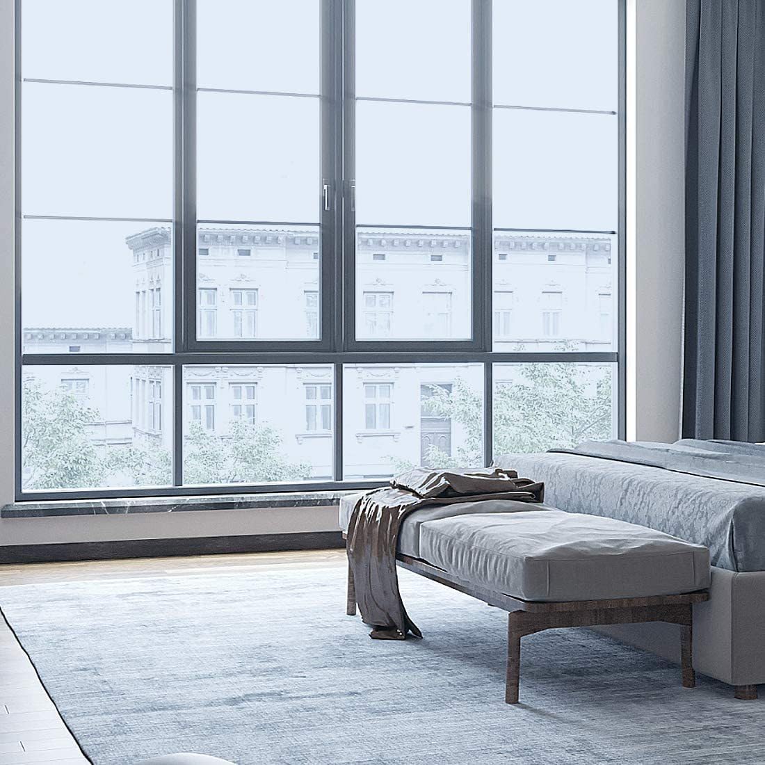 One Way Mirror Window Privacy Film - Reflective UV Blocking & Heat Control Window Tint (35.4