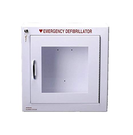 Wall-Mounted AED Defibrillator Storage Cabinet - Compatible with Cardiac Science, Zoll, Defibtech - Ideal for Offices, Schools, and Public Spaces