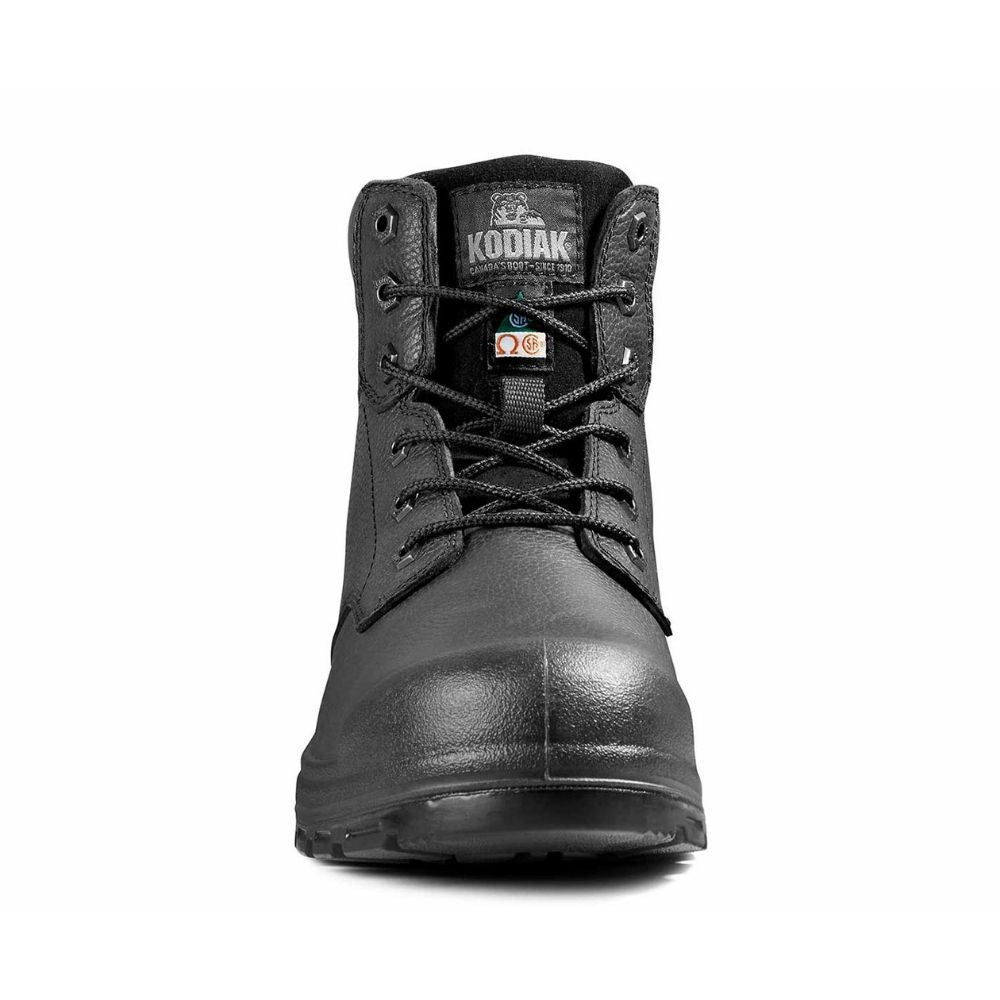 Kodiak Greb Men's 6-Inch Steel Toe Work Boots KD0A4TH4BLK - Black Safety Shoes for Construction, Warehouse & Outdoor Work