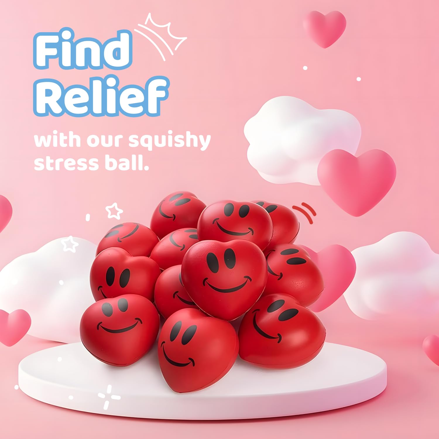 Neliblu Heart Stress Balls - 3