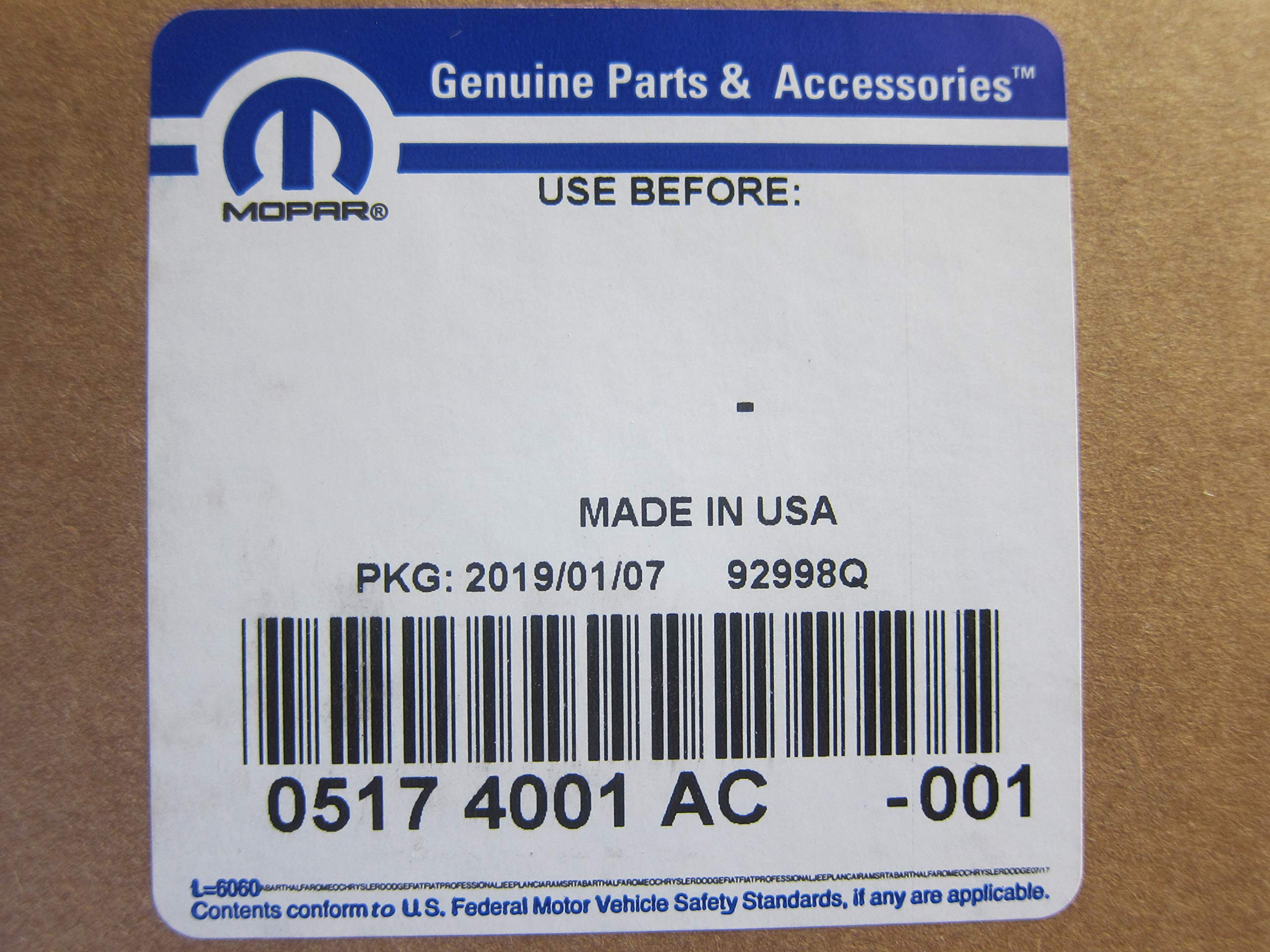 Chrysler Dodge Front Brake Pad Kit for RWD Vehicles with Slippers - Genuine Mopar OEM Replacement - Perfect for Daily Commuting & Highway Driving