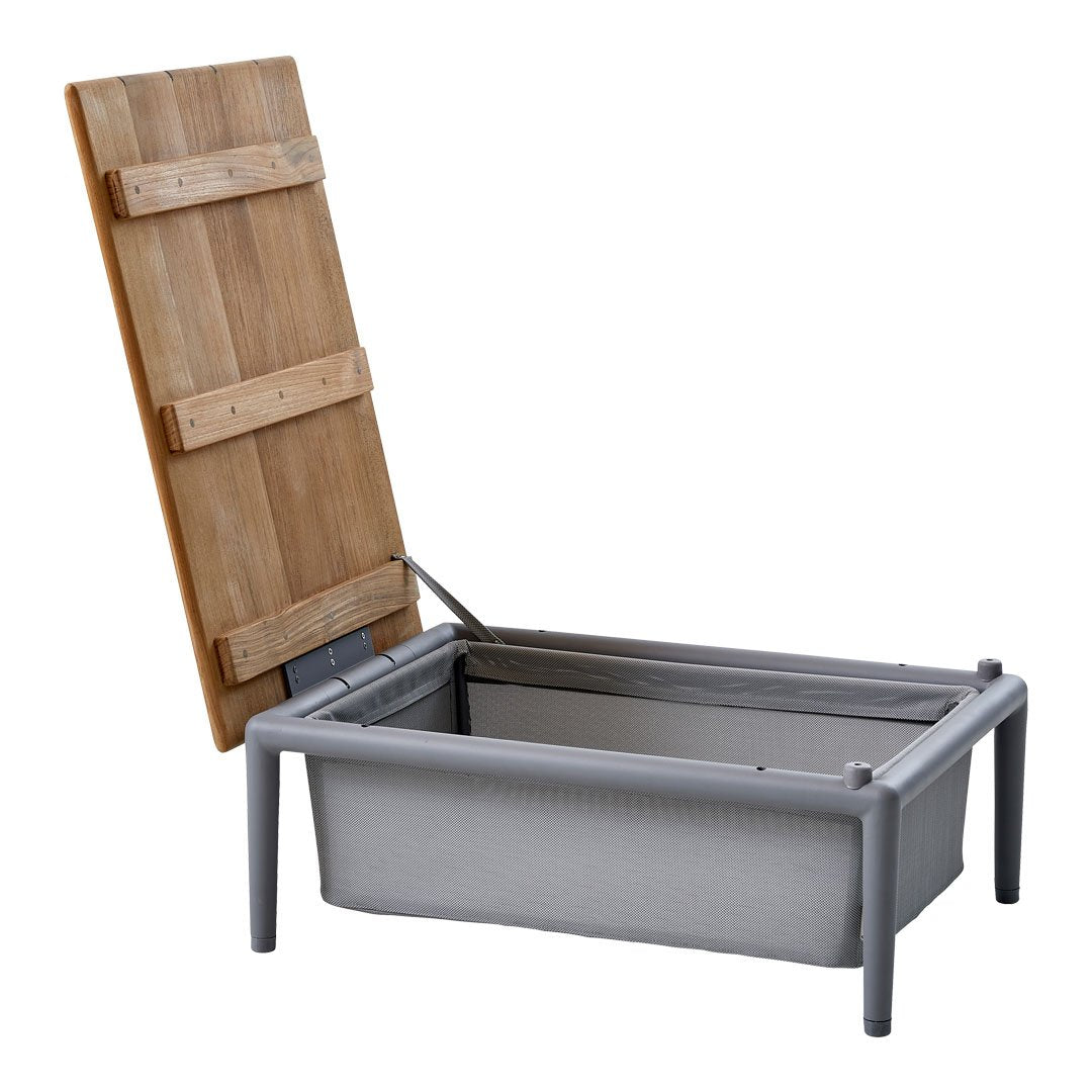 Conic Outdoor Box Table - Durable Patio Side Table for Garden, Pool, Deck & Balcony - Perfect for Drinks, Books & Decor