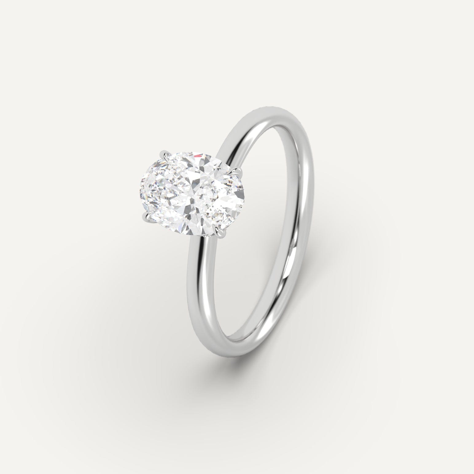 2 Carat Oval Cut Diamond Engagement Ring - Elegant Solitaire Wedding Band for Women, Perfect for Proposals, Anniversaries & Special Occasions