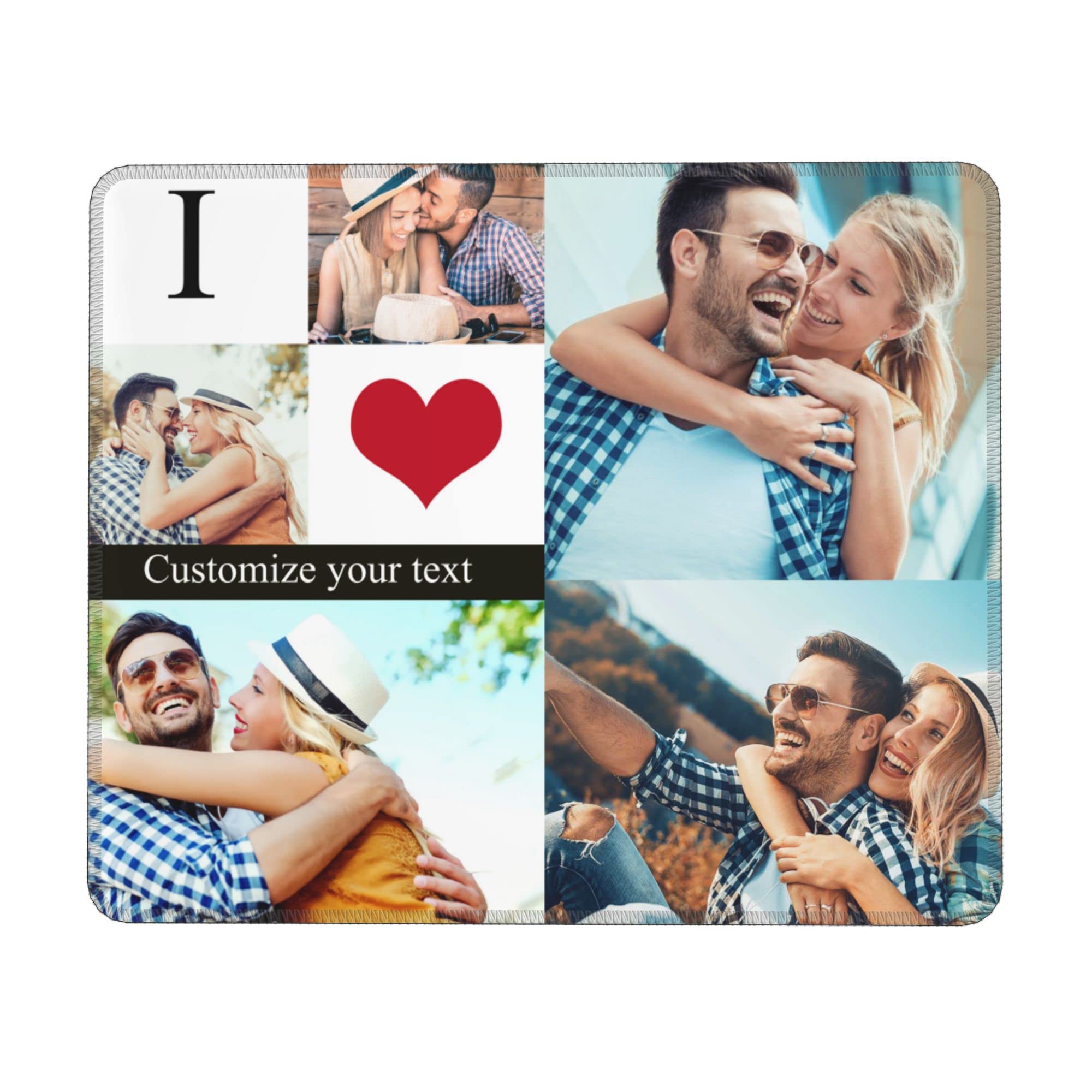 Personalized Photo Mouse Pad - Custom Text & Image Office Desk Mat for Gaming, Work & Home Use - Unique Gift for Gamers & Professionals