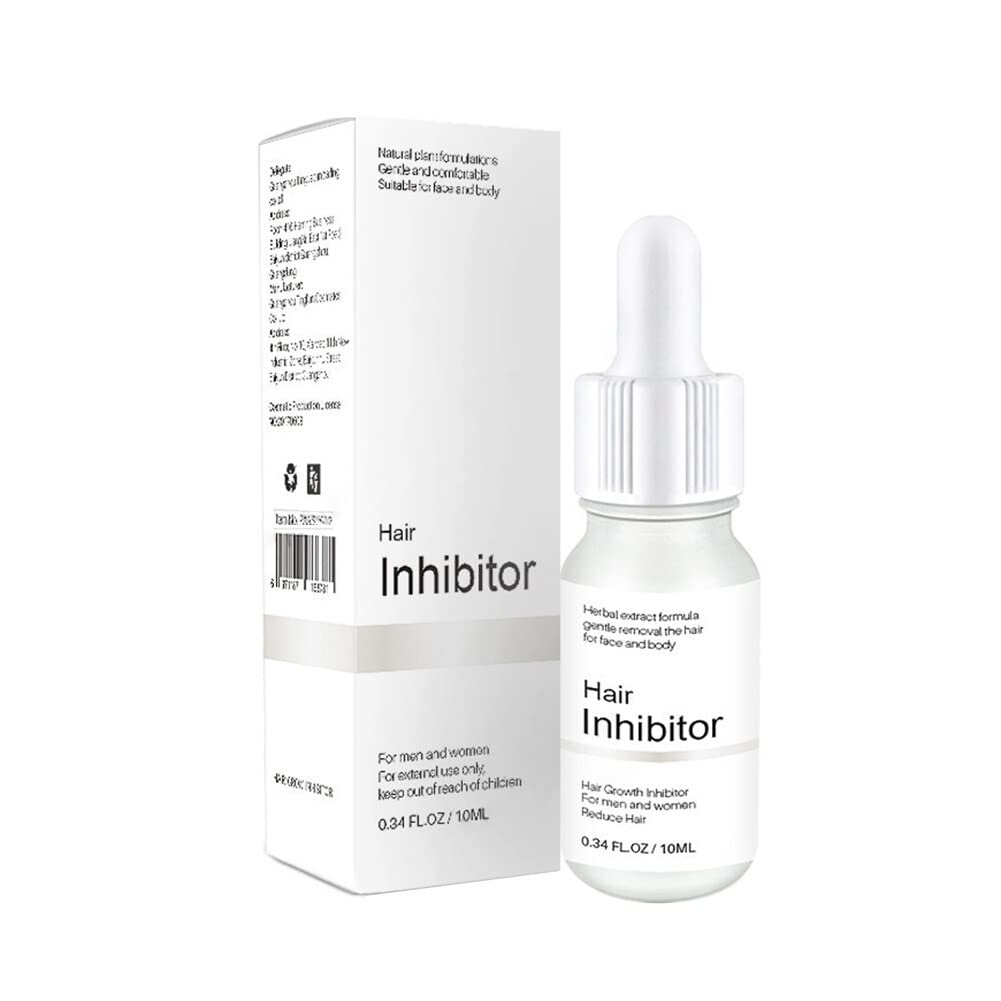 ISAKEN 10ml Hair Growth Inhibitor Serum - Permanent Hair Removal Solution for Arms, Legs, Back, Face & Underarm - Stops Ingrown Hair & Slows Regrowth - Ideal for Smooth Skin at Home & Salon Use