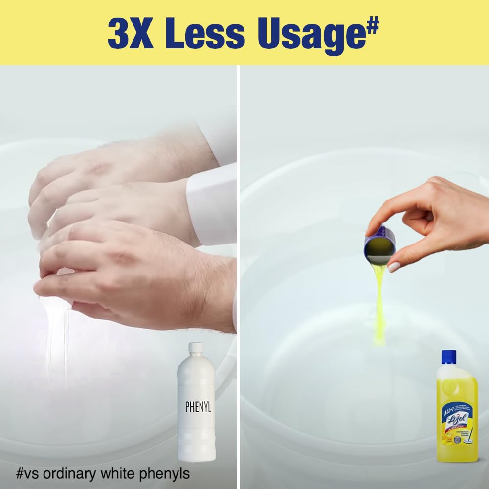Lizol Disinfectant Surface & Floor Cleaner Combo Pack - Citrus & Floral Scent (975ml x 2) | Kills 99.9% Germs | Ideal for Kitchen, Bathroom & Hard Floor Cleaning