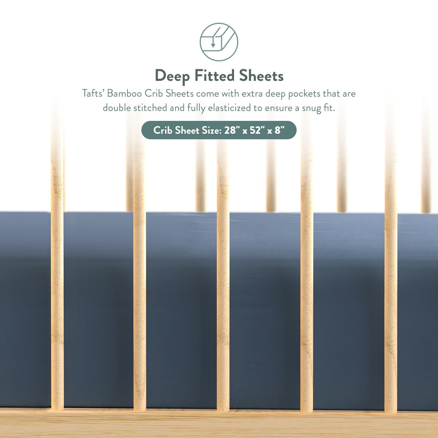 Organic Bamboo Viscose Crib Sheets 2-Pack - Soft, Cooling Fitted Crib Sheets for Standard Crib & Toddler Mattress (28
