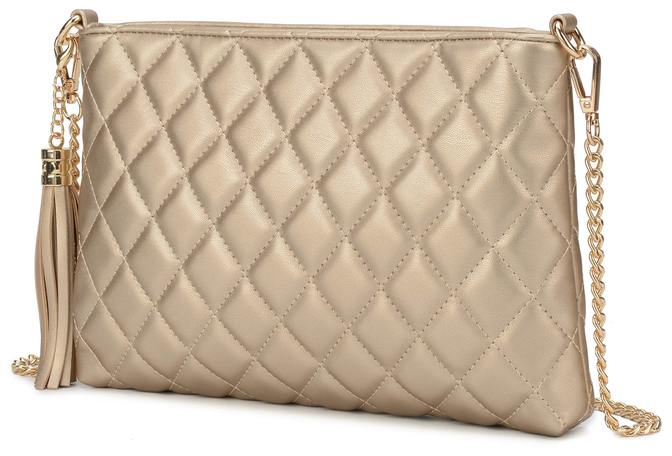 Lola Mae Women's Quilted Wristlet Handbag - Small Crossbody Clutch Purse for Everyday Use, Date Night & Travel Accessories