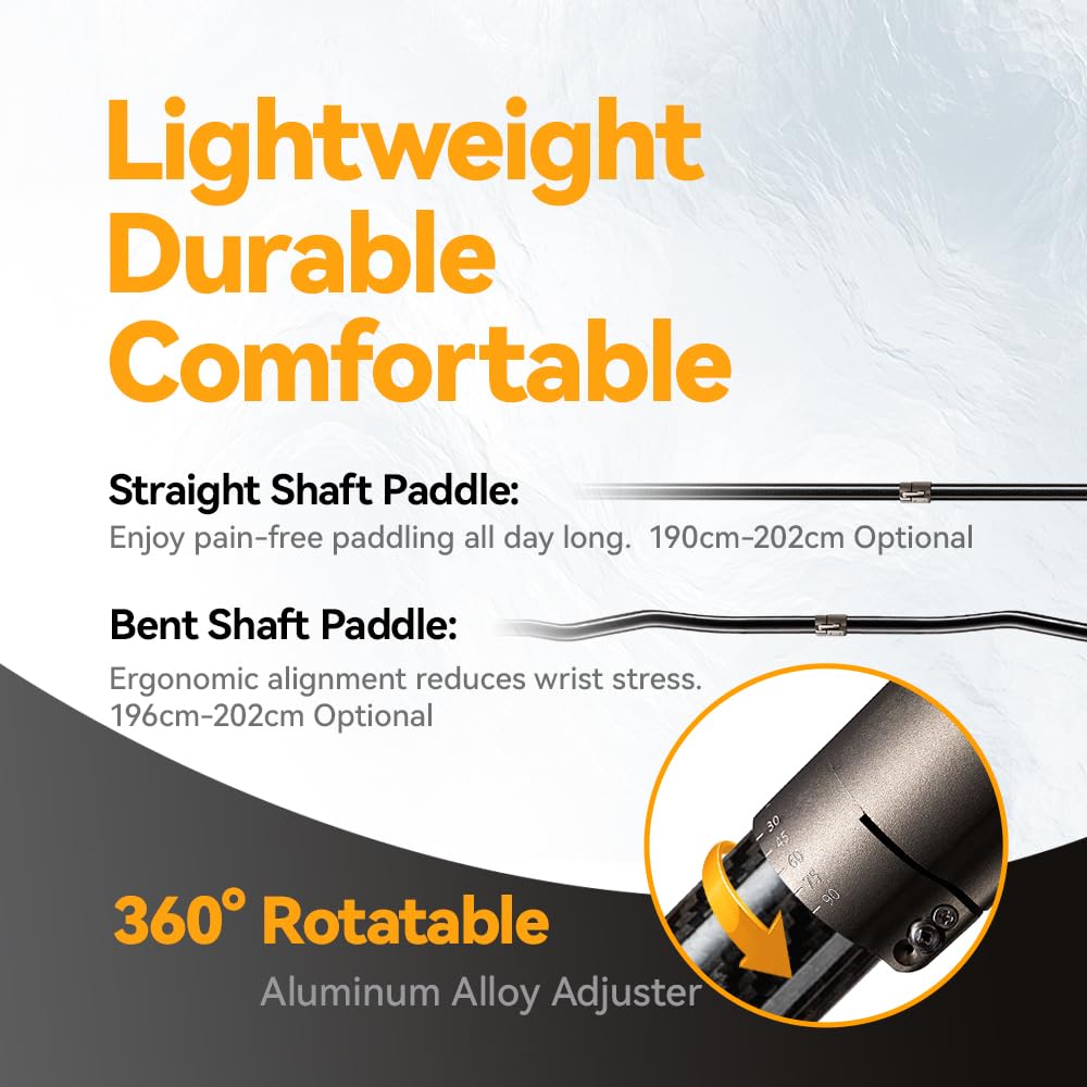 Premium Full Carbon Whitewater Kayak Paddle - Ultra Lightweight 2-Piece Paddle for Whitewater, River Running & Creeking | Includes Free Paddle Bag | Perfect for Adventure Sports & Outdoor Water Activities