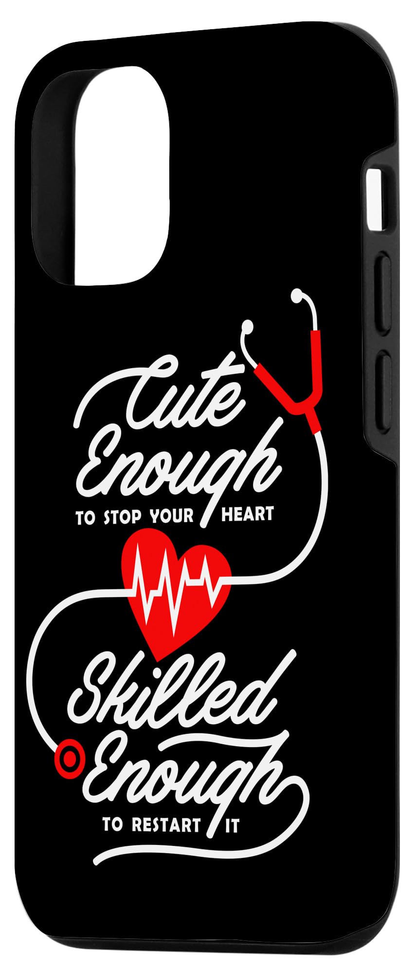iPhone 12/12 Pro Cute Heart-Stopping Funny Nurse Case - Perfect for Nursing Students & Medical Professionals - Great Gift for Nurses Day & Hospital Work