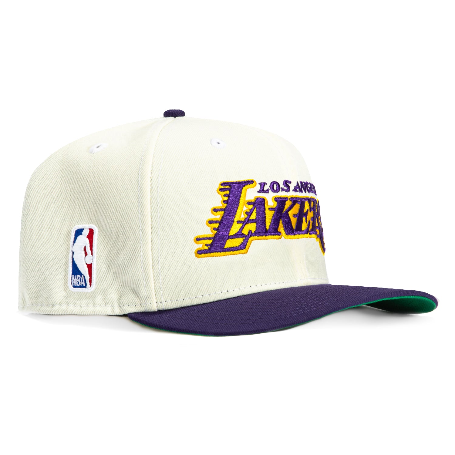 New Era 9Seventy Los Angeles Lakers Alternate Stretch Snapback Hat - White & Purple - Adjustable Baseball Cap for Men & Women - Perfect for Basketball Games, Streetwear Fashion & Casual Outfits