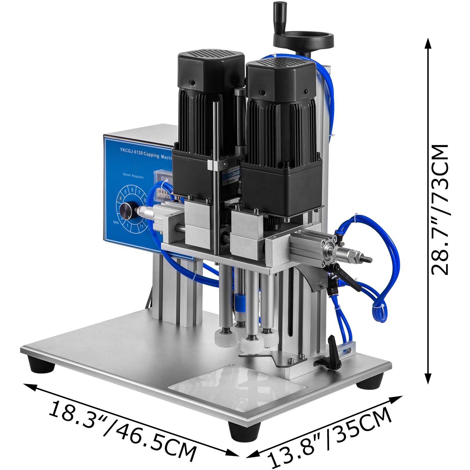 BestEquip Automatic Screw Capping Machine 16-55mm Adjustable Capping Diameter for Round Bottles | Electric & Pneumatic Desktop Bottle Capper for 50-300mm Height | Perfect for Beverage, Cosmetic & Pharmaceutical Packaging Production Line