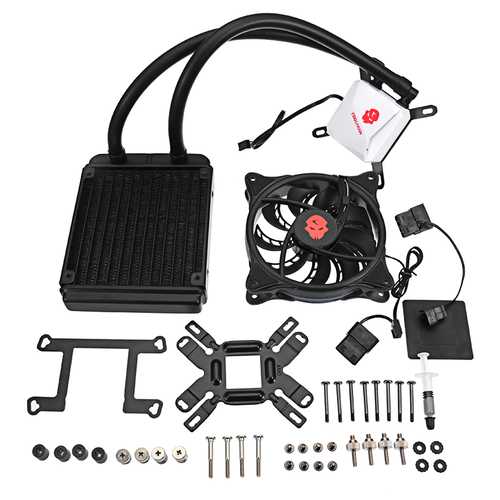Coolman 120mm RGB All-in-One Liquid CPU Cooler - Compatible with Intel & AMD AM4 Sockets - Perfect for Gaming PCs & High-Performance Builds