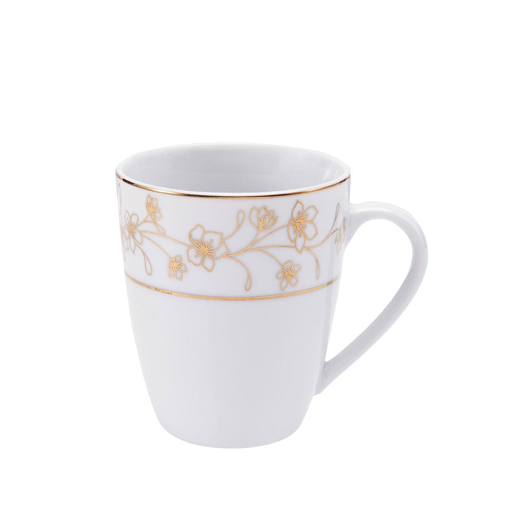 Elegant Metallic Floral Gold 32-Piece Dinnerware Set - Service for 8 - Perfect for Formal Dining, Wedding Registry & Holiday Entertaining