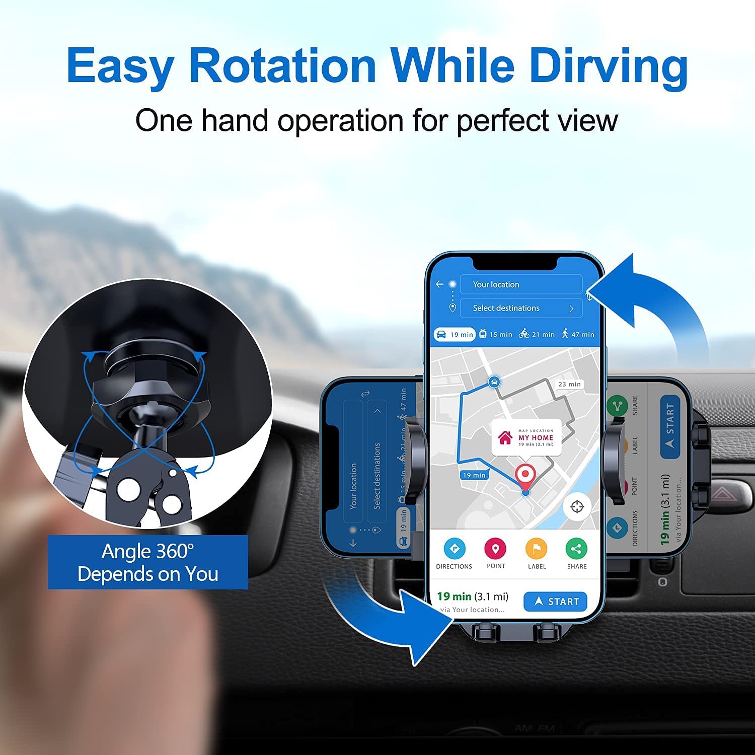 TINNYFY Multi-Function Phone & Walkie Talkie Mount for 2018-2021 Jeep Wrangler JL - Anti-Slip Car Phone Holder, Radio Bracket & Organizer | Perfect for Off-Roading, Camping & Daily Commute